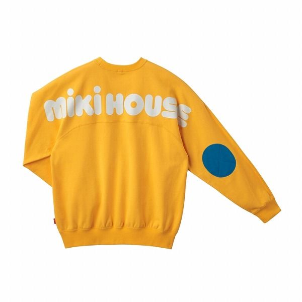 寄付対象品 ミキハウス 激レアカラー オレンジ色 スウェット トレーナー M ミキハウス mikihouse バックロゴトレーナー 大人用 スウェット