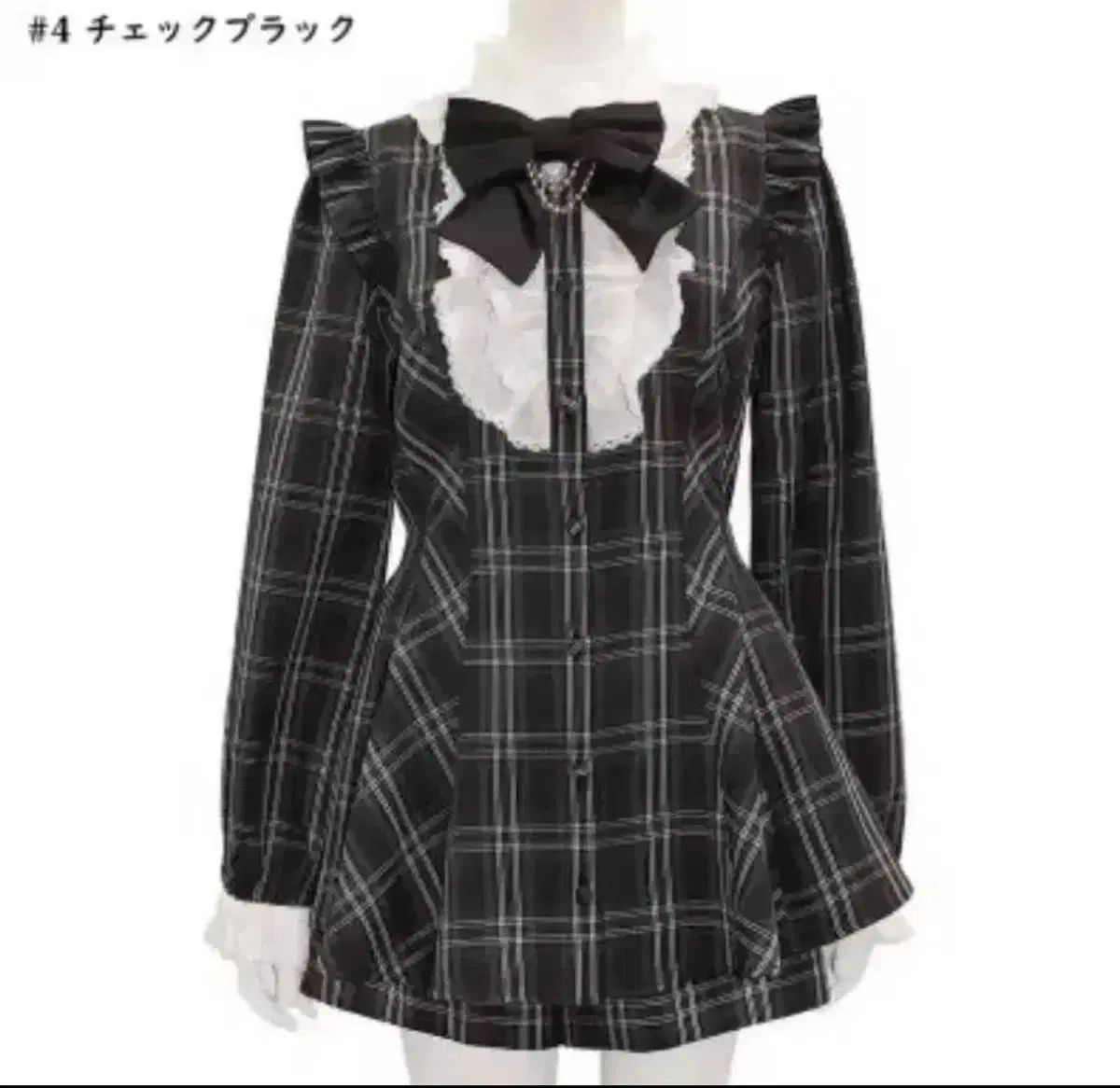 Secret Honey(シークレットハニー) チェック セットアップ 黒