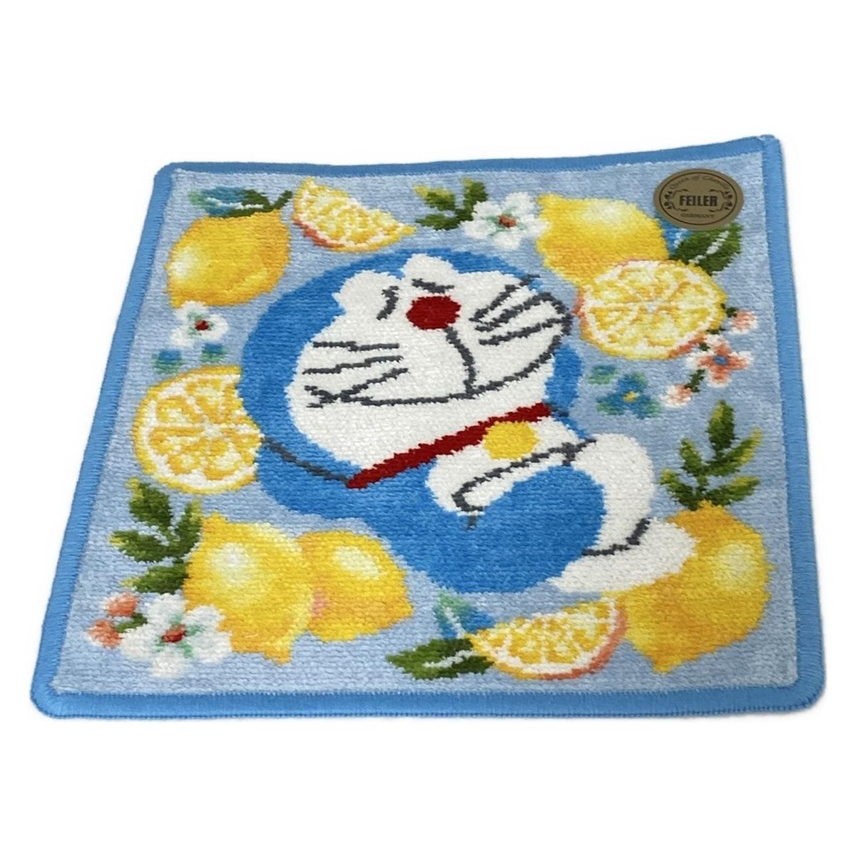 FEILER フェイラー 小物 - ブルー×イエロー×マルチ ハンドタオル|ドラえもん|レモン コットン