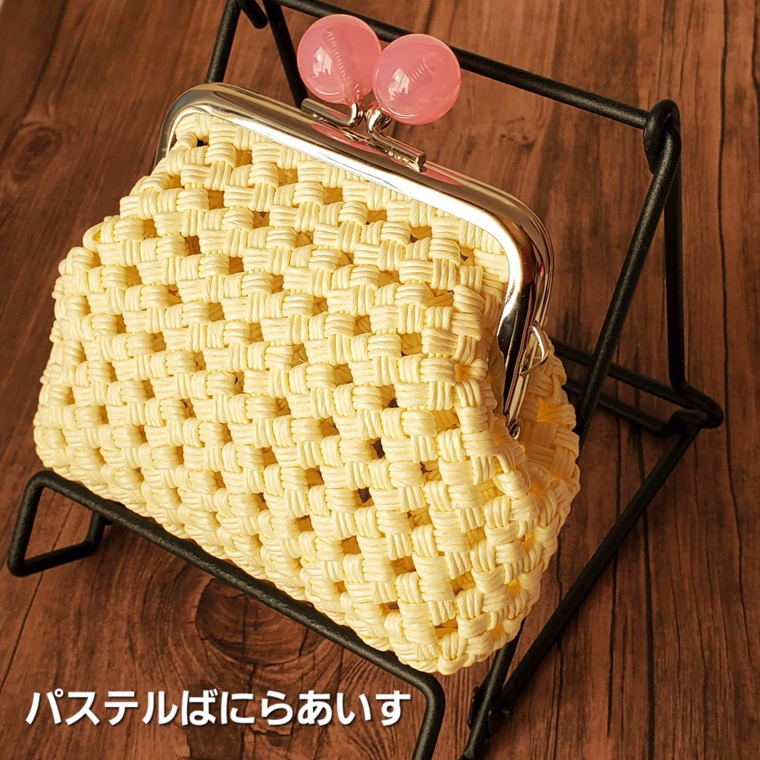 022⭐️あめ玉付き がま口財布 がま口ポーチ ハンドメイド⭐️黒 