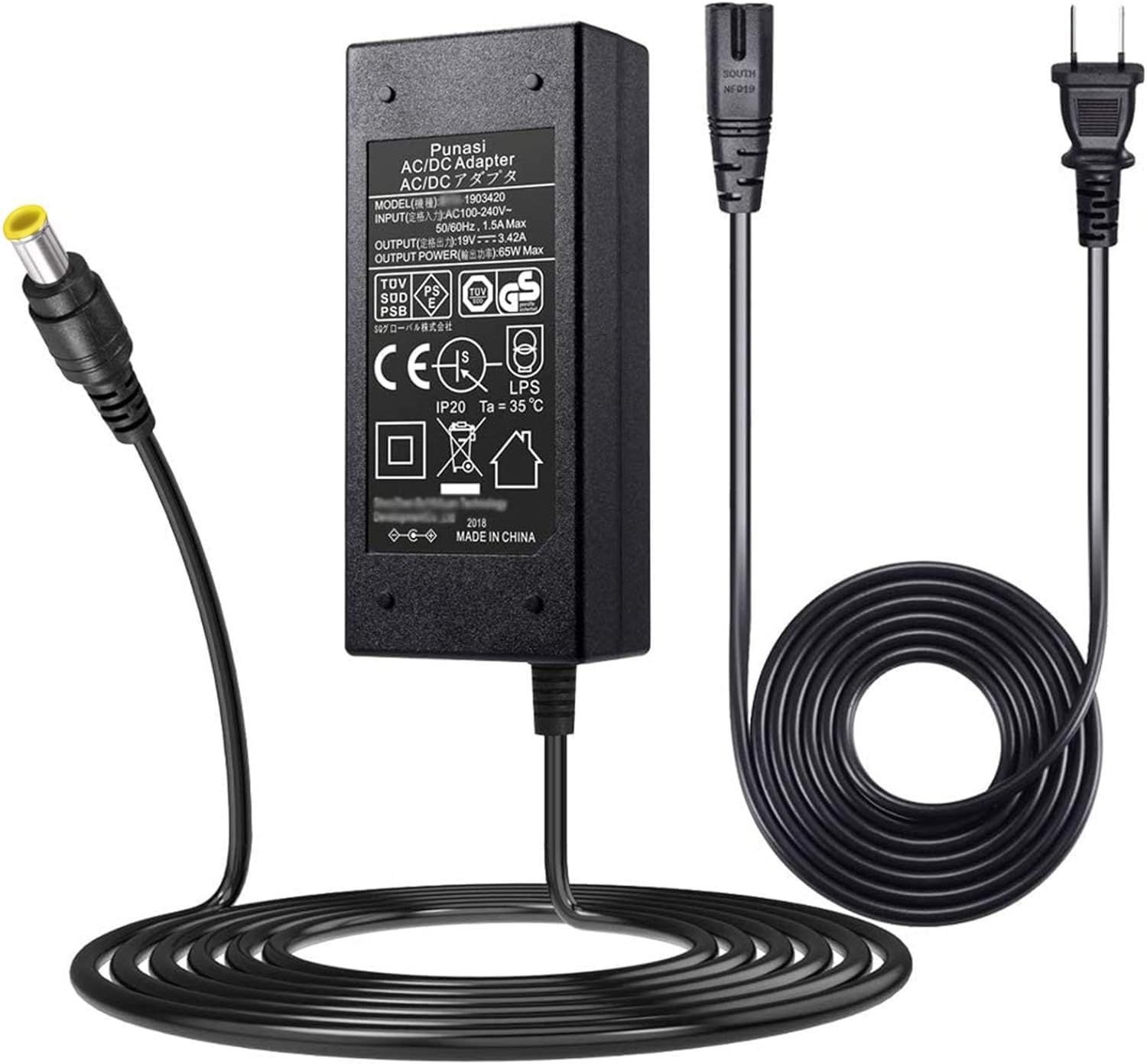 【特価商品】acアダプター 19v lgモニター交換のアダプター 27UK650W 22MP48HQ-P 27GL850-B チャージャー用ACアダプター HDTV交換用電源 互換ACアダプター 19/20/22/23/24/27インチモニター対応 65W 3