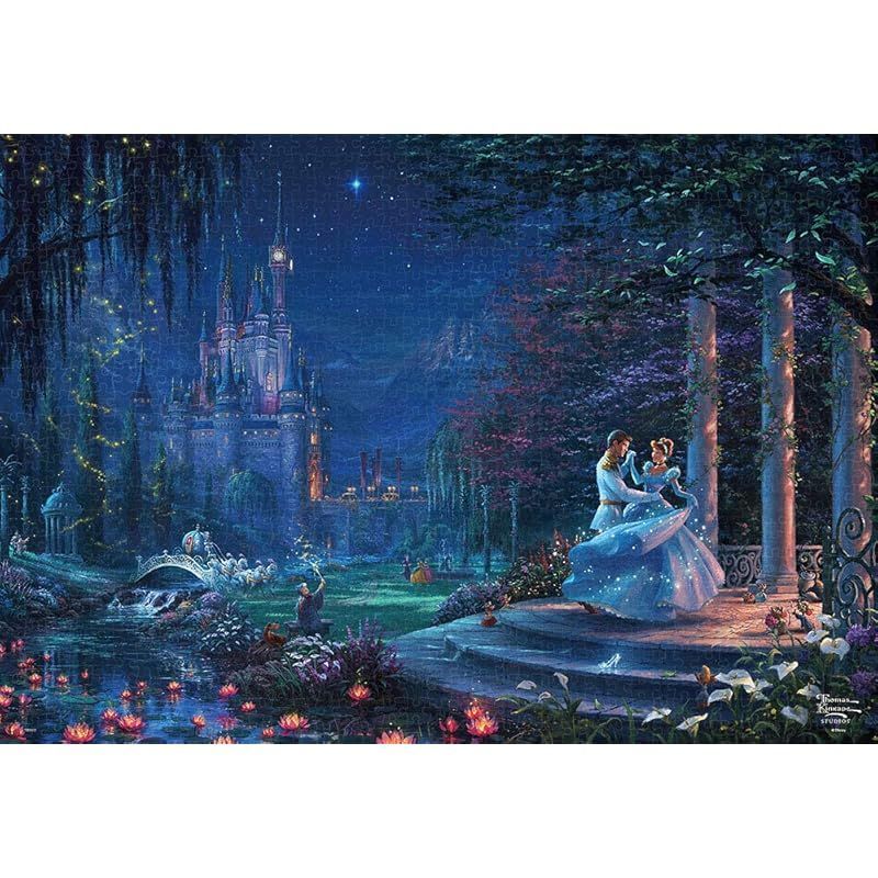 在庫セール】テンヨー(Tenyo) 1000ピース ジグソーパズル ディズニー トーマス・キンケード Cinderella Dancing in  the Starlight (51x73.5cm) 1 - メルカリ