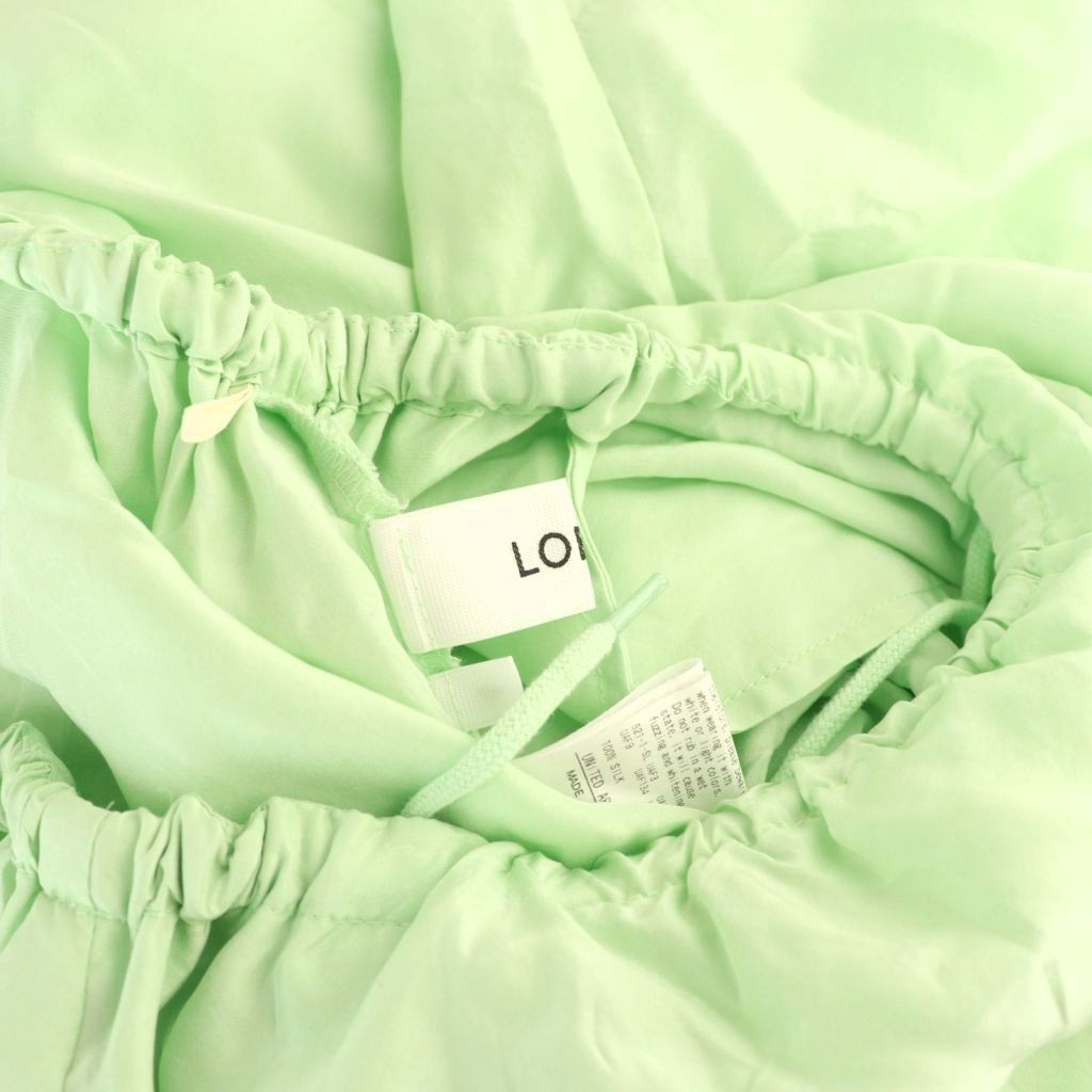 LOEFF シルクドレープワイドボンタンパンツ