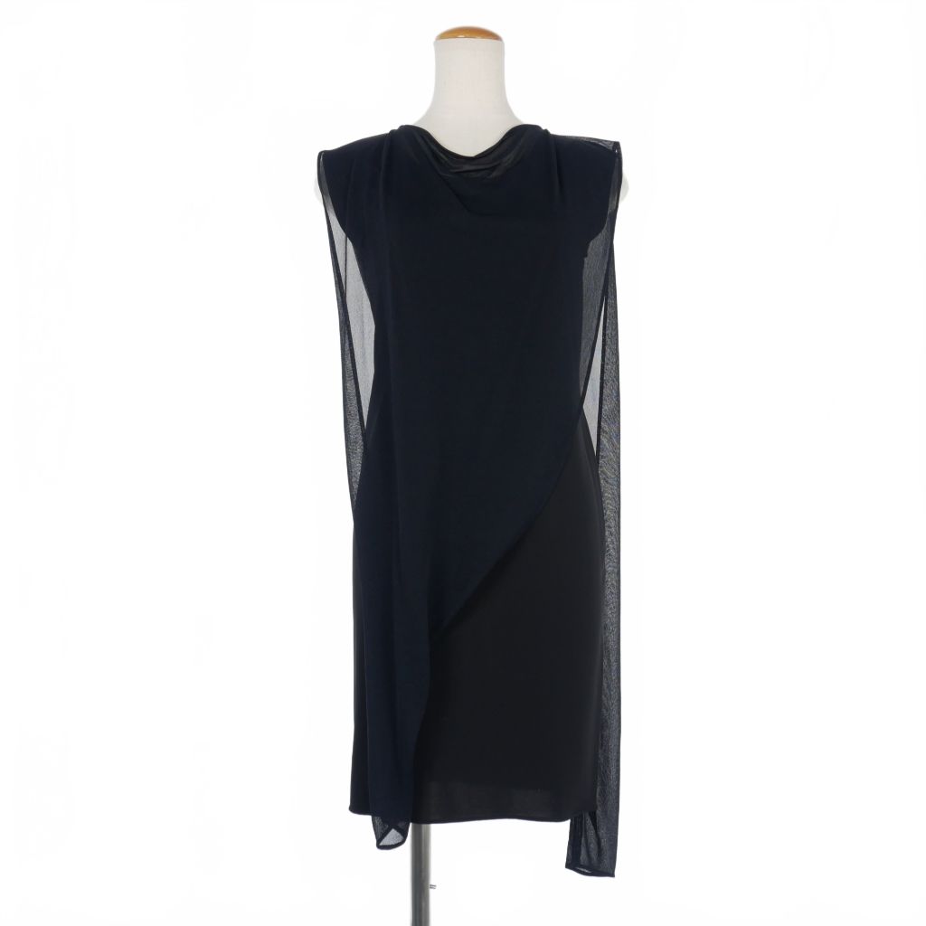 メゾンマルジェラ Maison Margiela 11SS ここのえ期 ノースリーブ レイヤード ワンピース 2WAY 36 ブラック黒 S31CT0441