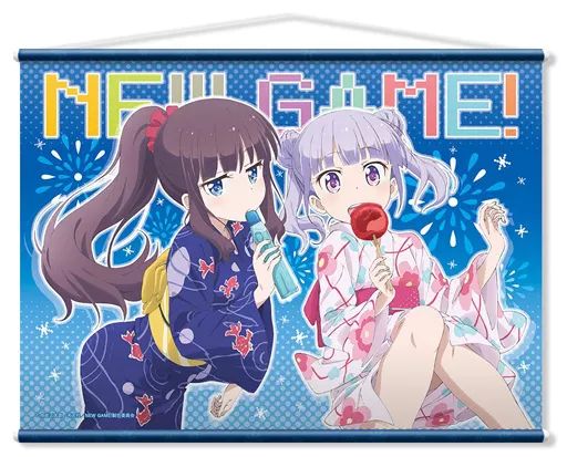 NEW GAME!!]B2タペストリー（涼風 青葉＆滝本 ひふみ＆望月 紅葉）