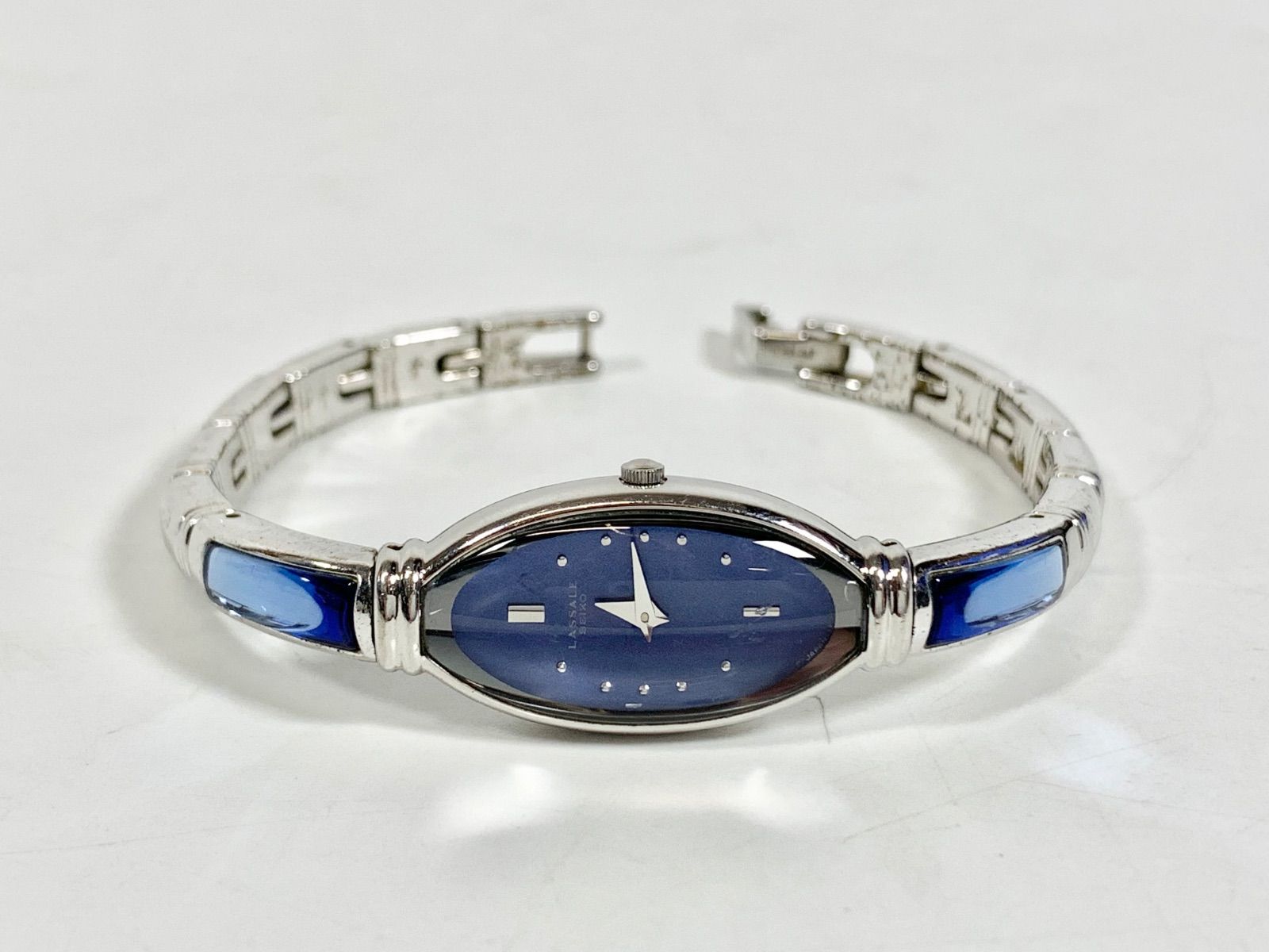 【希少】SEIKO セイコー 腕時計 LASSALE ラサール ブルー調 568【美品】SEIKO ラサール レディース 時計 オーバル ブルー