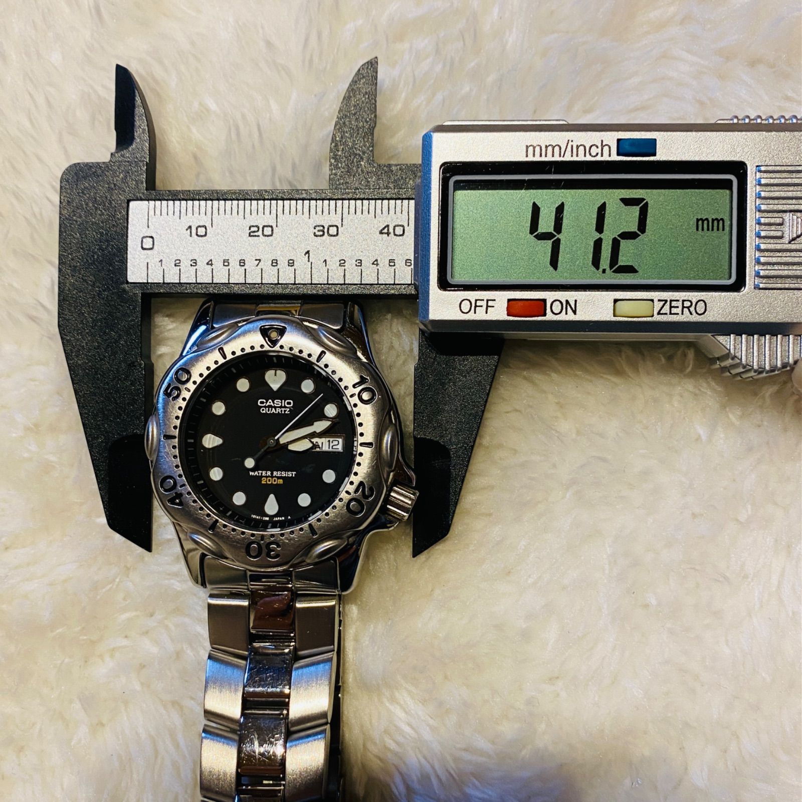 T070）希少 良品 稼動品 CASIO カシオ Air Divers 200m ダイバー MDP