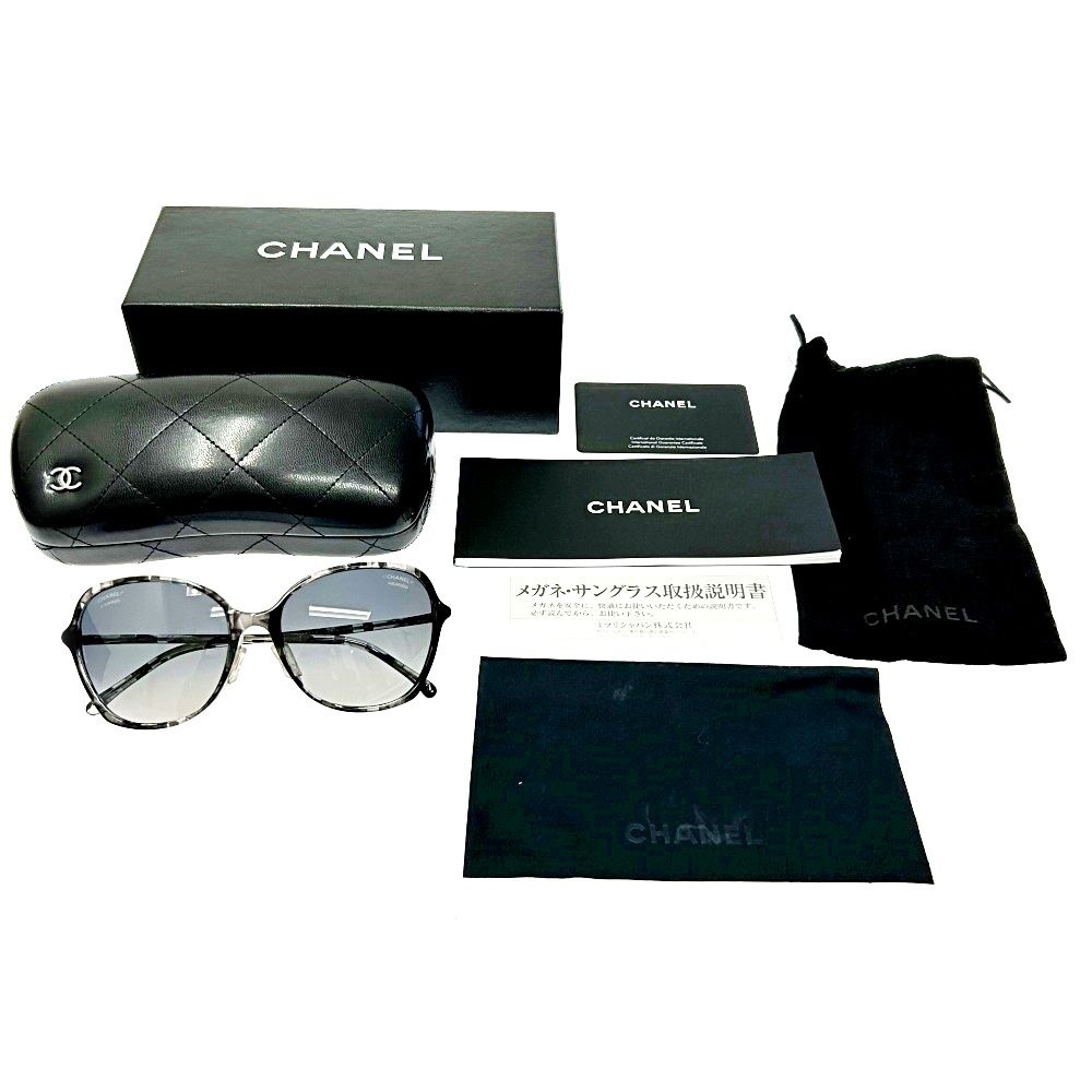 シャネルサングラス5348 中古】【箱付き】 CHANEL シャネル 5344-A c.1492/S8 58□17 140 3P