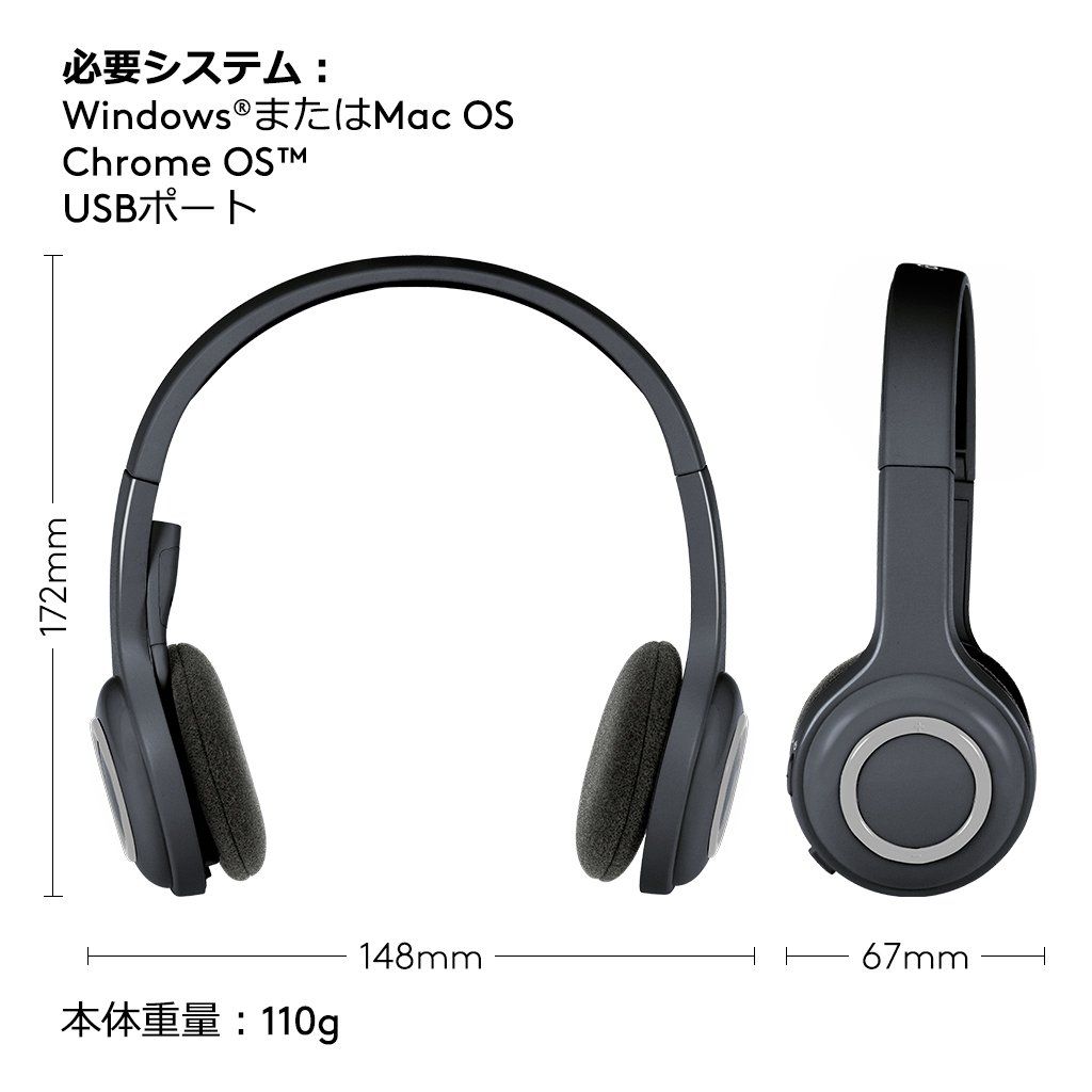ロジクール ヘッドセット パソコン用 H600r ステレオ USB レ