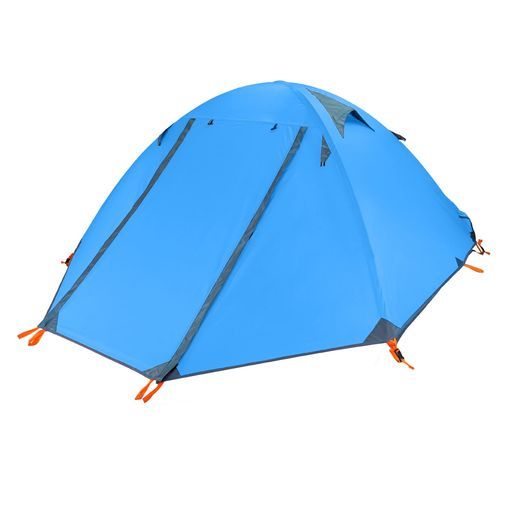 TRIWONDER2人用テント4シーズン山岳テント軽量防水バックパックキャンプツーリング登山てんと二重層テント ブルー-2人用