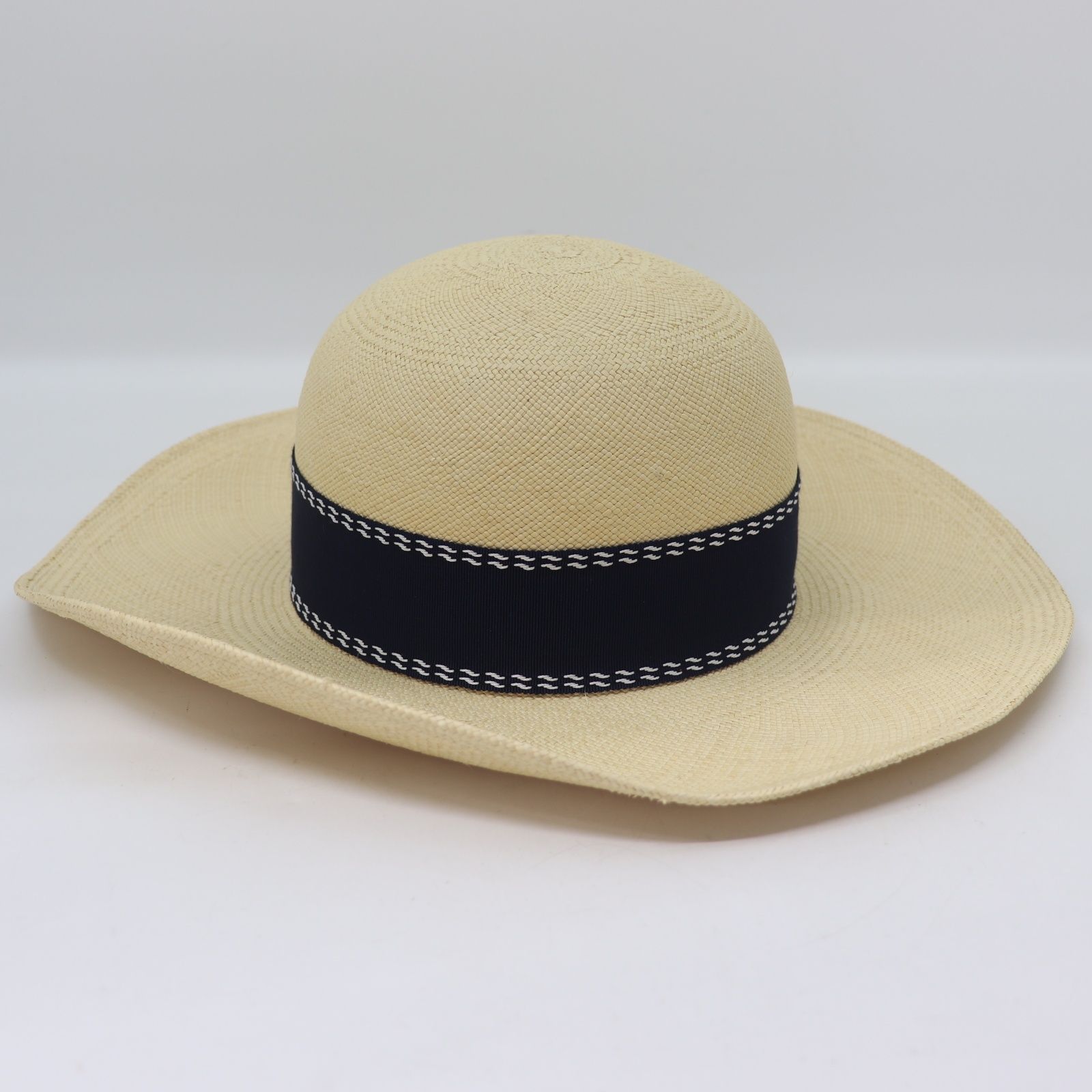 IT3JH09J1QH4 HERMES エルメス メトロハット ストロー ナチュラル 麦わら帽子 サイズ 56 レディース つば広 日除け