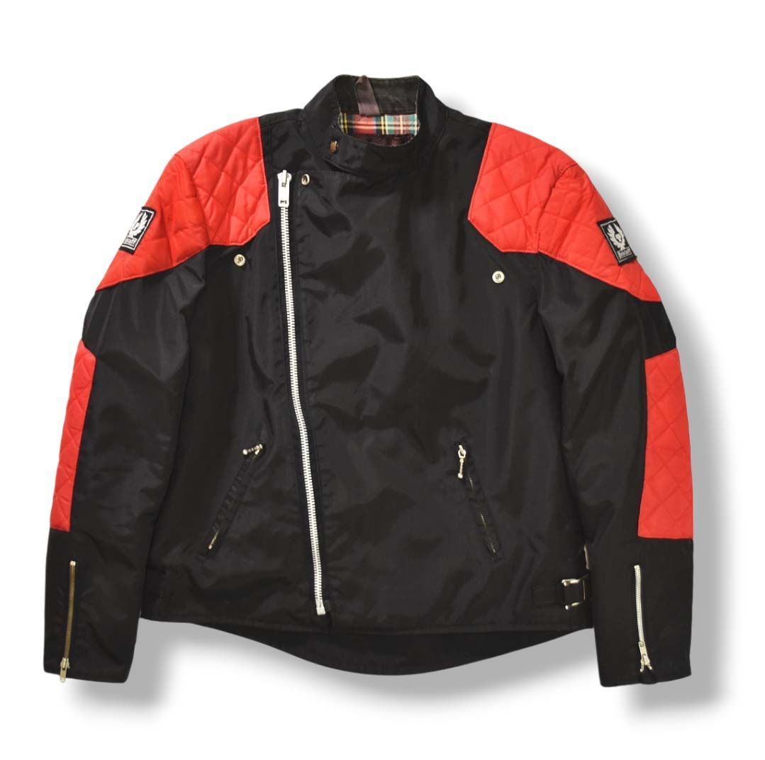 80s Belstaff Outlawモーターサイクルジャケット赤 38 M 80's / Belstaff / Outlaw Black × Red / Nylon | ASCENT