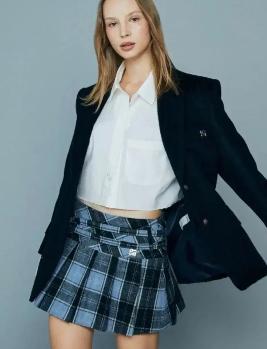 チェック柄スカート S