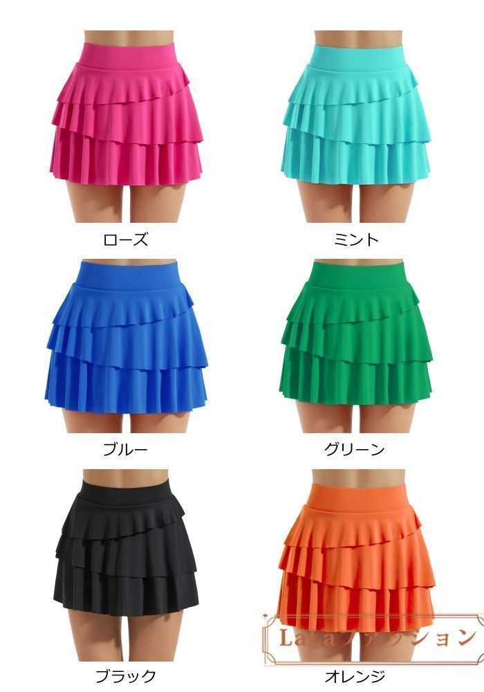 プリーツスカート レディース テニススカート ミニスカート ゴルフ 体育祭 スカート スポーツウェア インナーパンツ付き 女の子 ダンス 発表会 美脚 無地 フ スカート ランニング トレーニング フィットネス ヨガウェア mikixz13