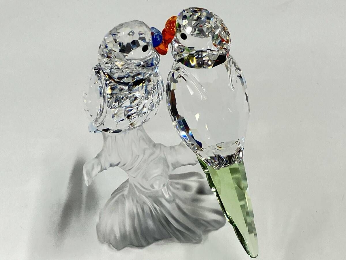 スワロフスキー クリスタル　セキセイインコ　鳥　置物 SWAROVSKI スワロフスキー Swarovski セキセイインコ 鳥 680627