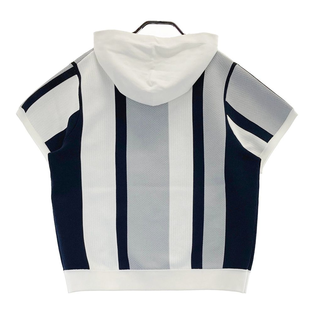 サイズ LL AND PER SE アンパスィ モデル 半袖ニットパーカー ホワイト系 240101541739 ゴルフウェア レディース ストスト