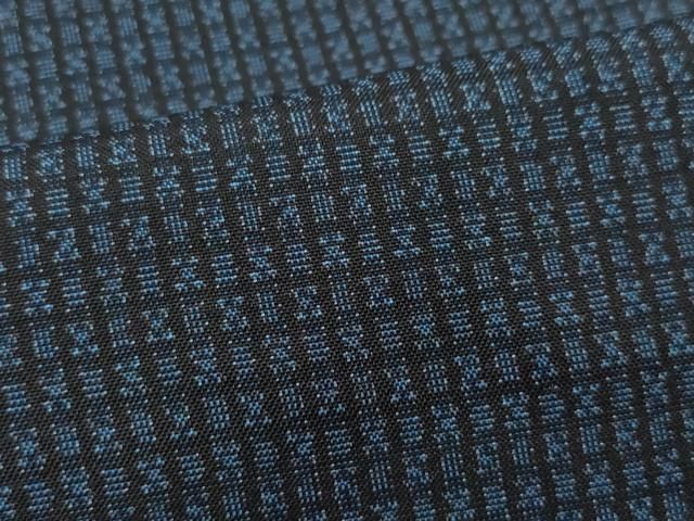 平和屋着物○男性 紬 アンサンブル 吉祥文 キングサイズ 正絹 逸品