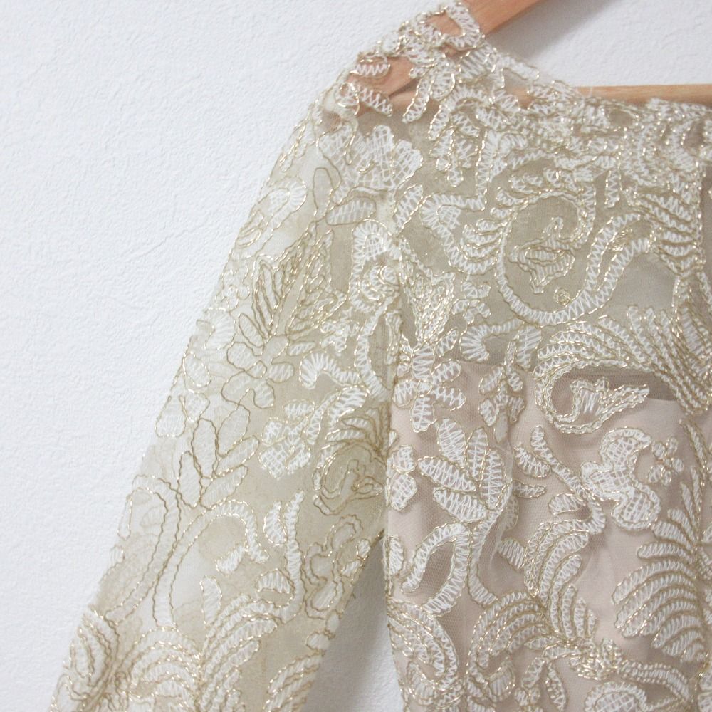 新品同様 TADASHI SHOJI タダシショージ コードレース ブラウス サイズ  