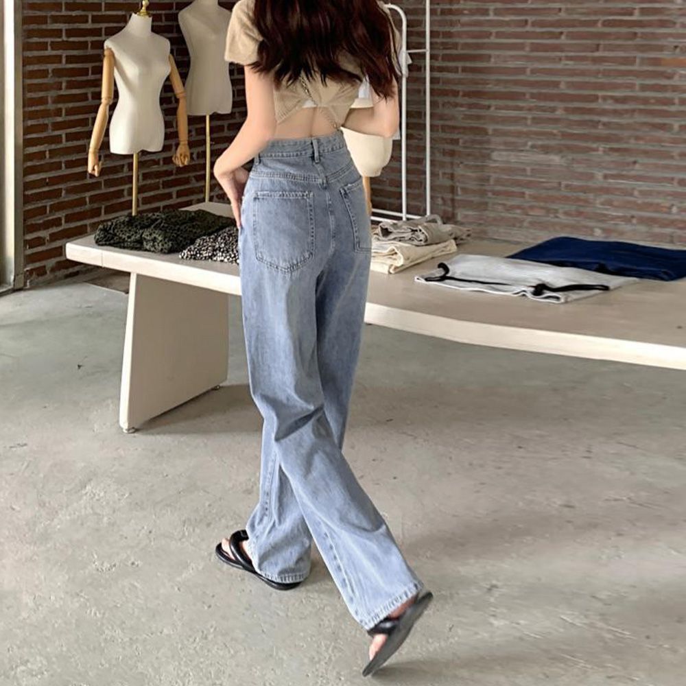 デニム パンツ ダメージ加工 クラッシュ ストレート ジーパン ♪ ダメージデニムパンツ クラッシュジーンズ レディース カッコ