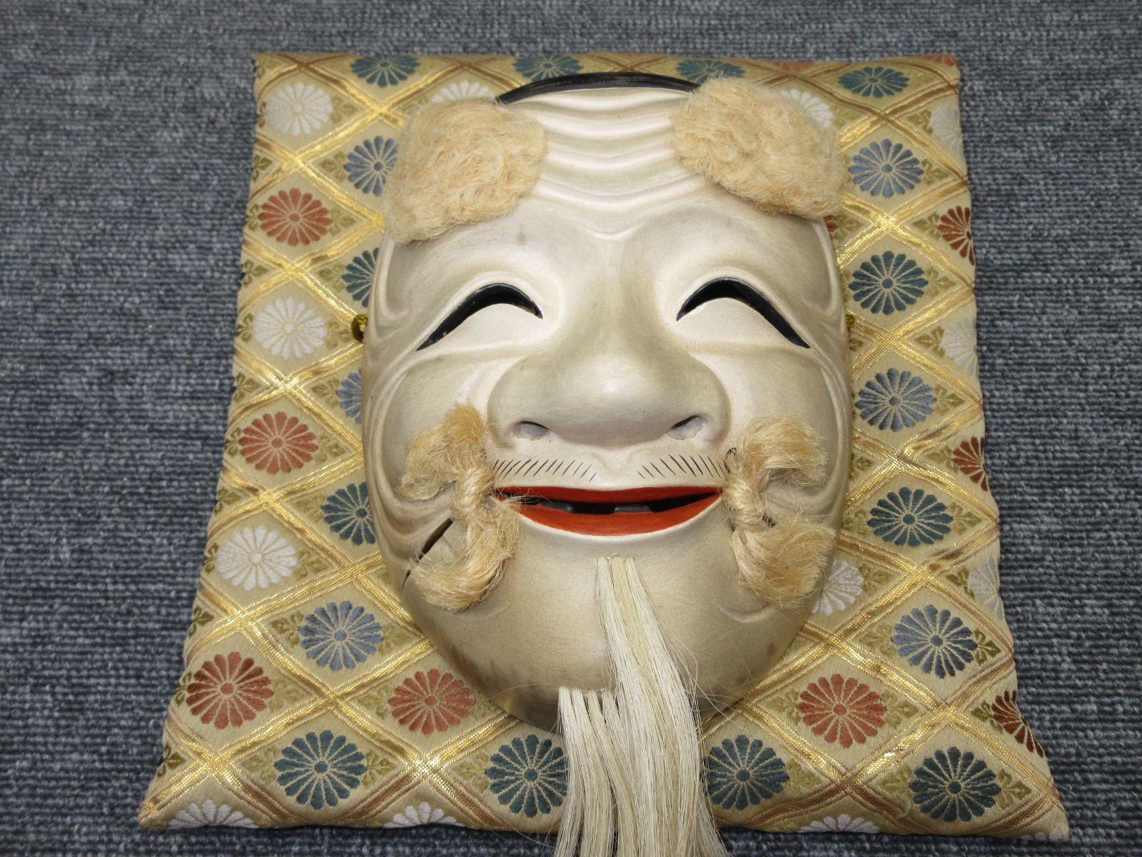 木彫り能面 翁面 狂言面 神楽面 伝統芸能 日本舞踊 アンティーク 