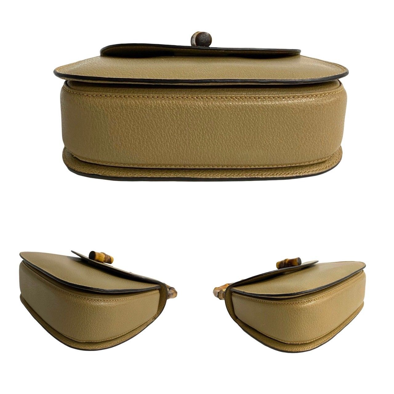極 美品 GUCCI グッチ オールドグッチ ヴィンテージ バンブー レザー 