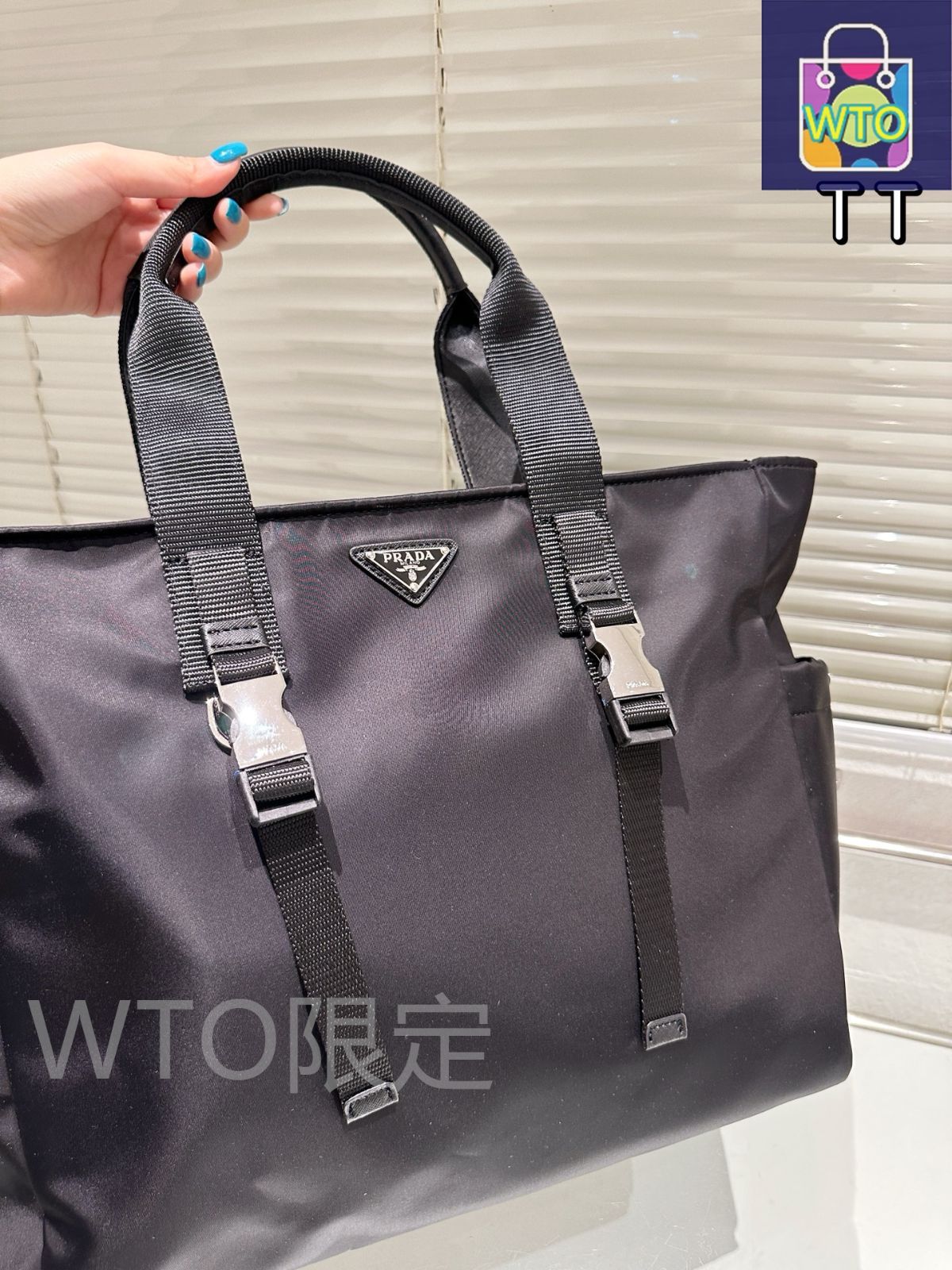 今日特価】Prada メンズ リサイクルナイロン トートバッグ-WTO