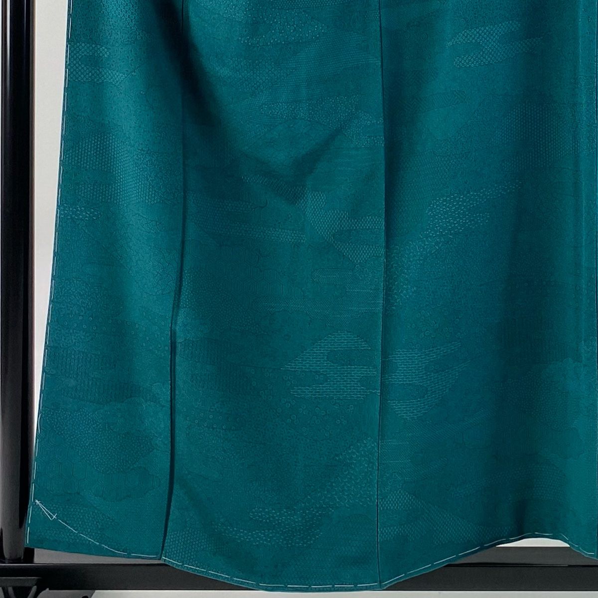 江戸小紋 身丈157cm 裄丈66cm M 袷 人間国宝 中村勇二郎 落款 山 霞 緑 正絹