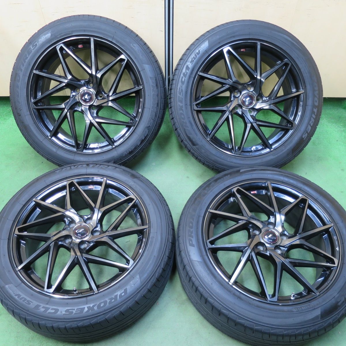 バリ溝 23年 キレイ 9.5分 LEONIS IT 225|55R19 トーヨー プロクセス CL1 SUV レオニス 19インチ PCD114.3|5H 5053004TTノ