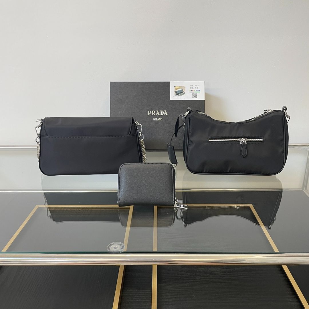 TOP New 2025 高品質3点セット - Prada アンダーアームバッグ 3in1チェーンバッグ 財布 特別割引