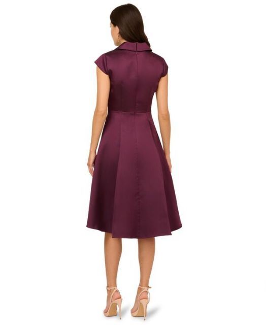 アドリアナ パペル レディース ワンピース トップス Women s Cap-Sleeve High-Low-Hem Dress PINOT NOIR