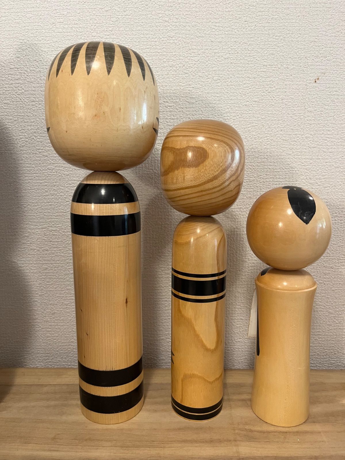 屋久杉のこけし3体親子 屋久杉のこけし3体親子