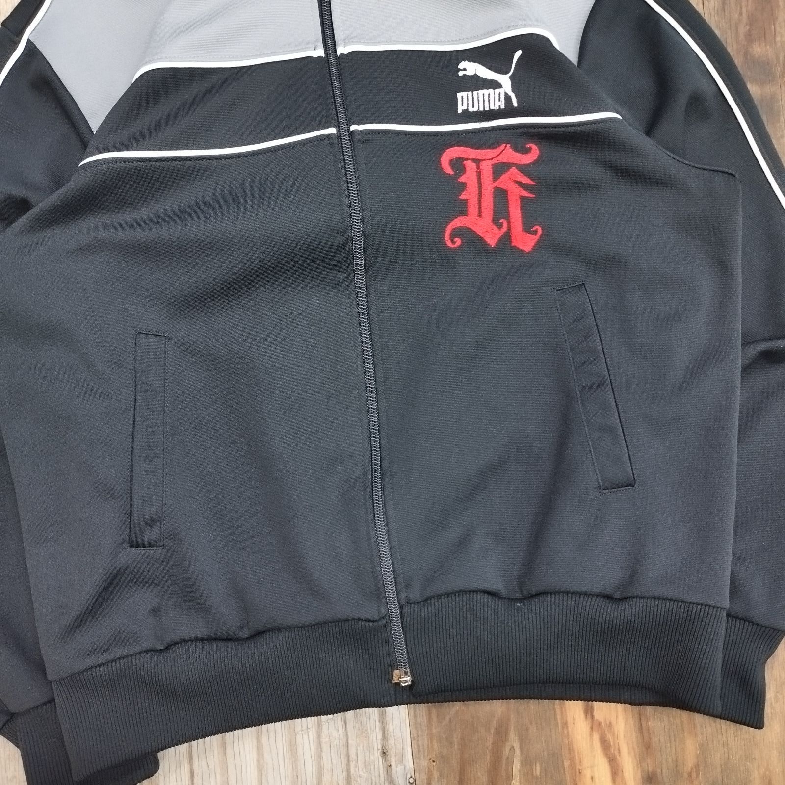 80s PUMA プーマ トラック ジャケット ジャージ ブラック オールド