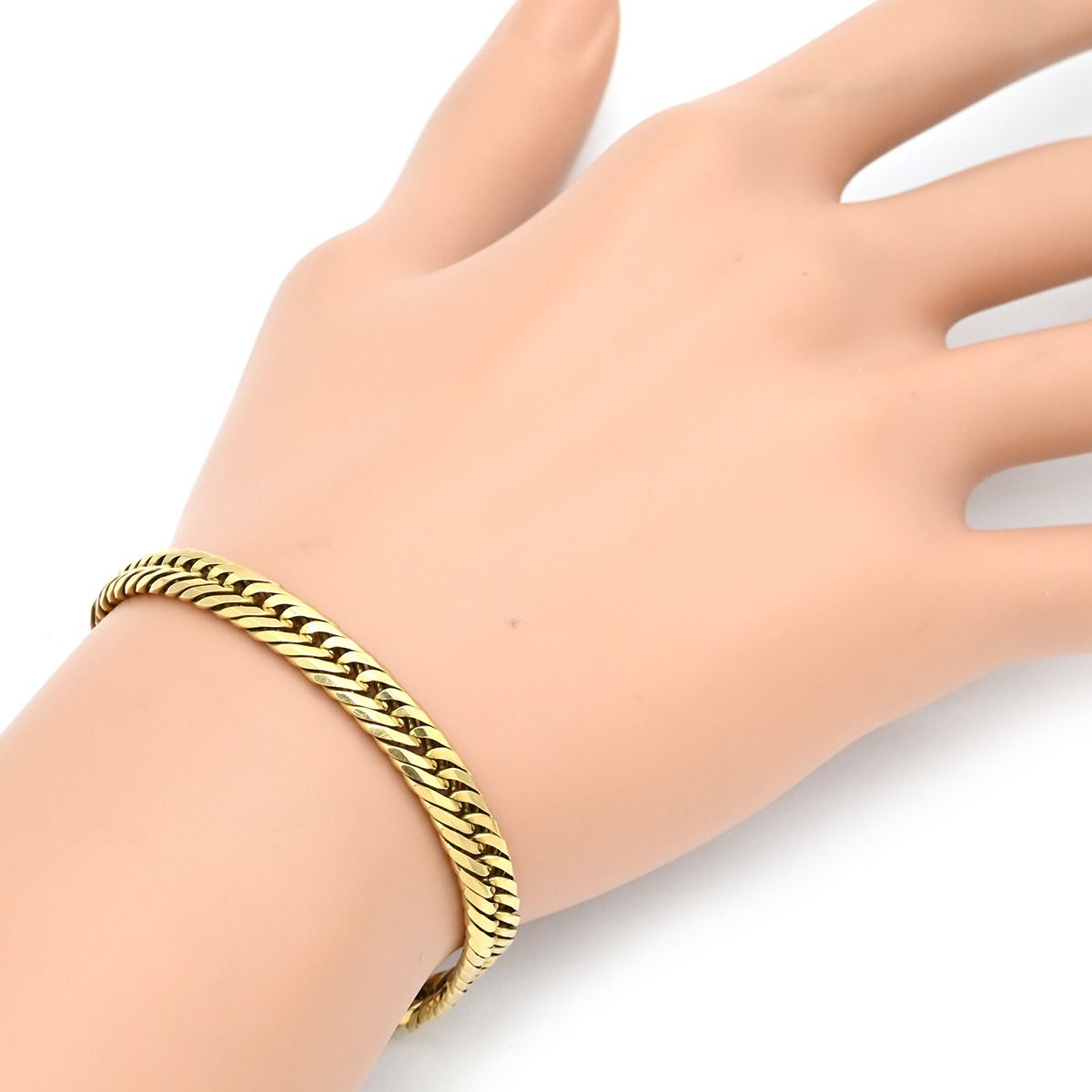 K18ブレスレット18㌢ 18金 喜平ブレスレット Mカット トリプル 10g 17cm メンズ レディース