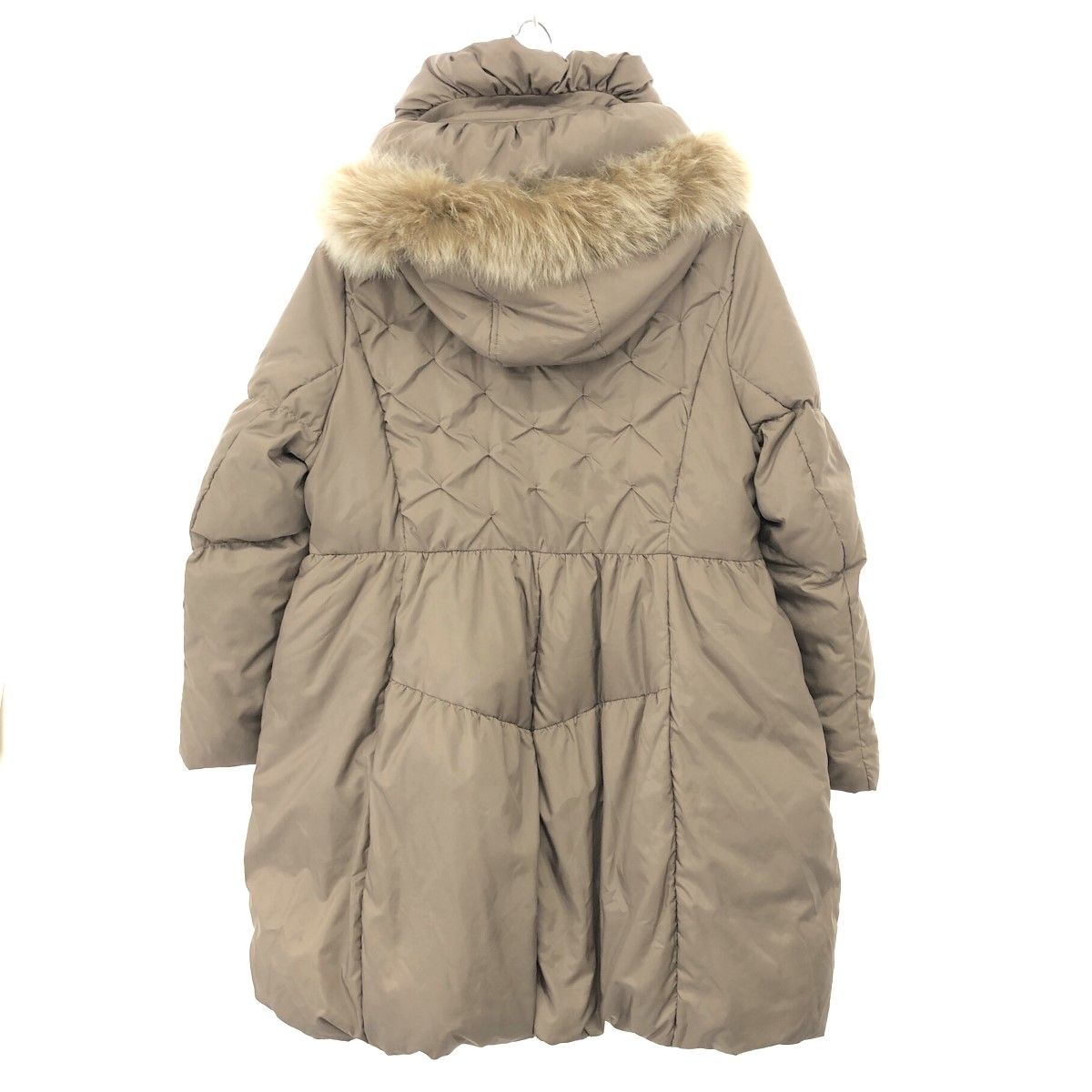 バルマン・フードファー付きコート•美品 BALMAIN バルマン ロングコート フード ファー付 黒 美シルエット