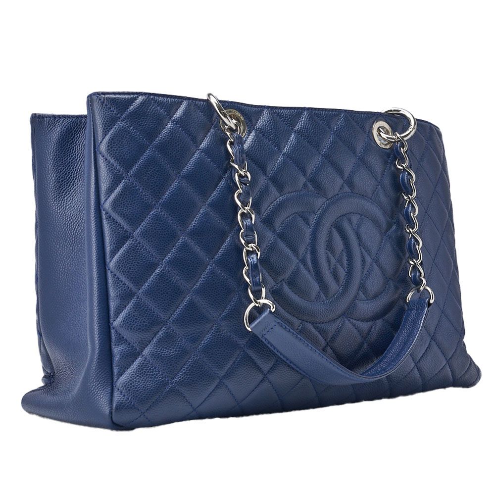 CHANEL マトラッセ チェーンバッグ ショルダー トートバッグ ネイビー CHANEL シャネル マトラッセ チェーンショルダー トートバッグ