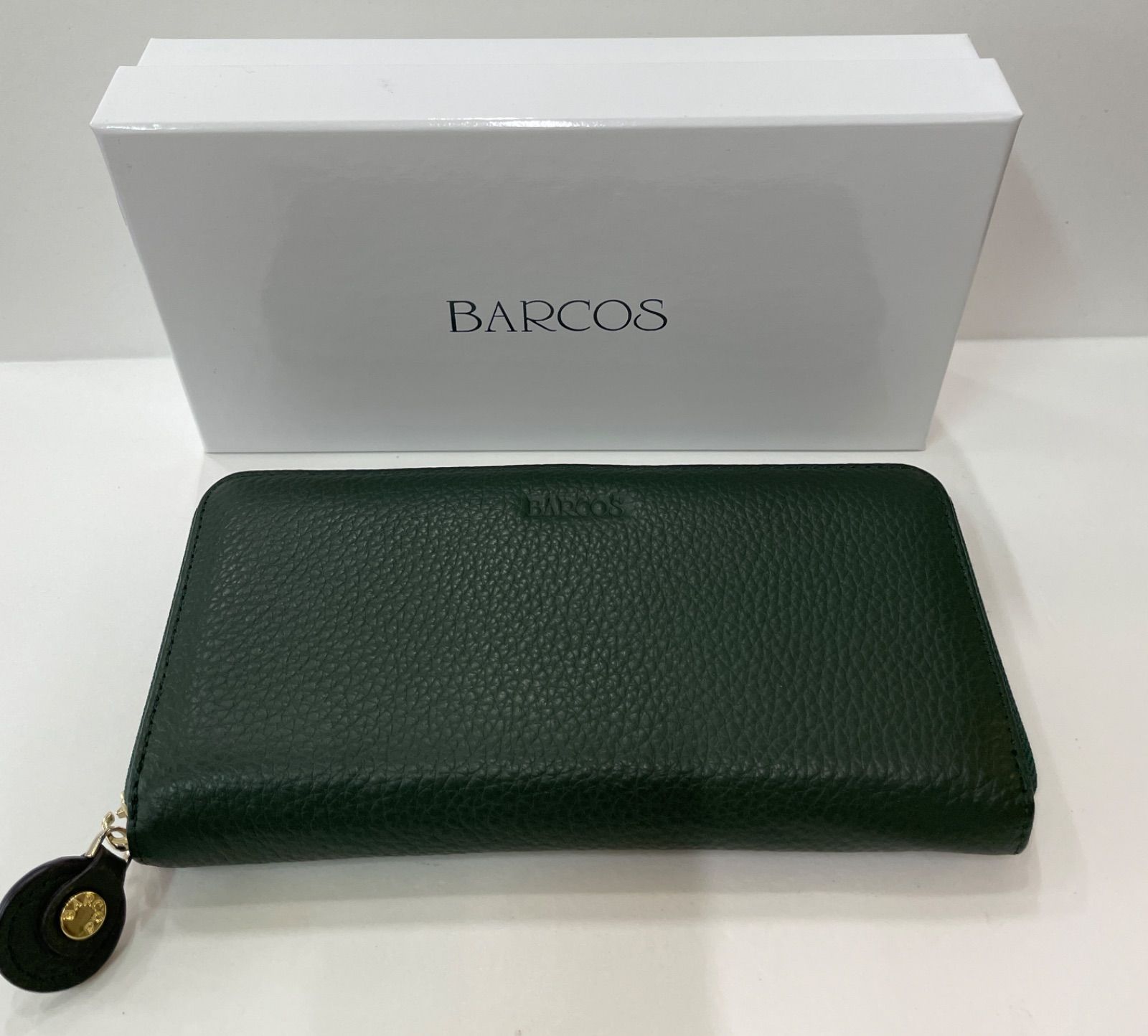 倉吉店】BARCOS GLウォレット ラウンドファスナー長財布 グリーン 