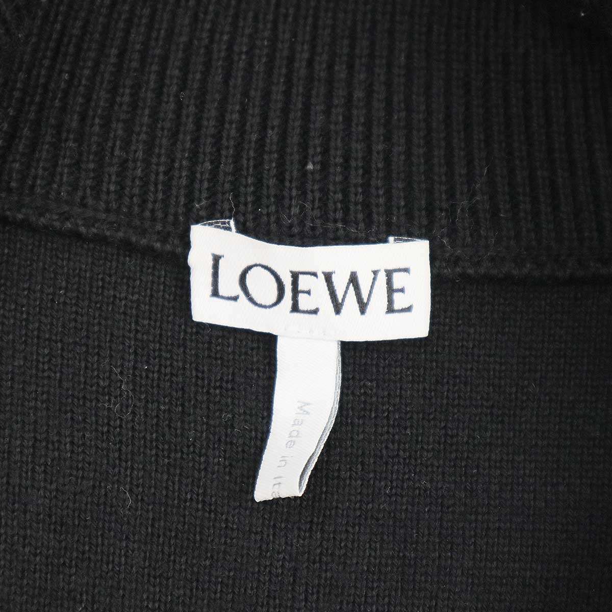 LOEWE ロエベ 23AW アナグラムジップアップウールニットセーター  