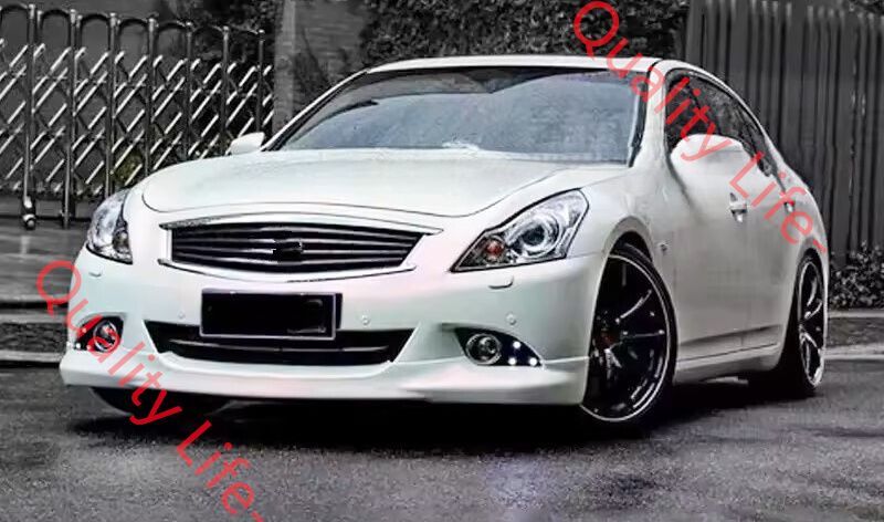 塗装済パールホワイト 日産 V36 スカイライン セダン フロントリップスポイラー バンパー アンダー カナード タイプSP