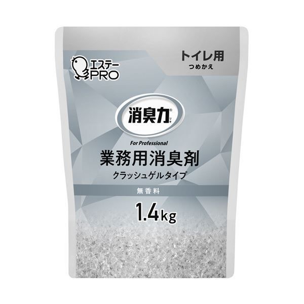 まとめ エステー 消臭力業務用消臭剤 クラッシュゲルタイプ トイレ用 無香料 つめかえ用 1.4kg 1個 ×5セット