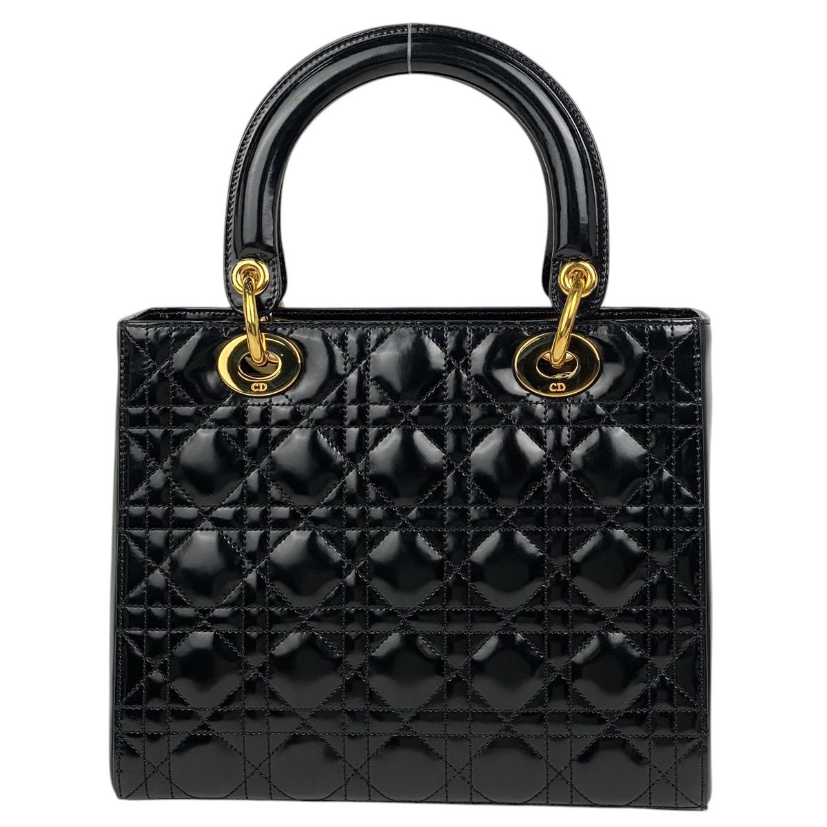 Dior ブラック トートバッグ　パテントレザー　エナメル Dior ブラック トートバッグ パテントレザー エナメル 美品 Dior