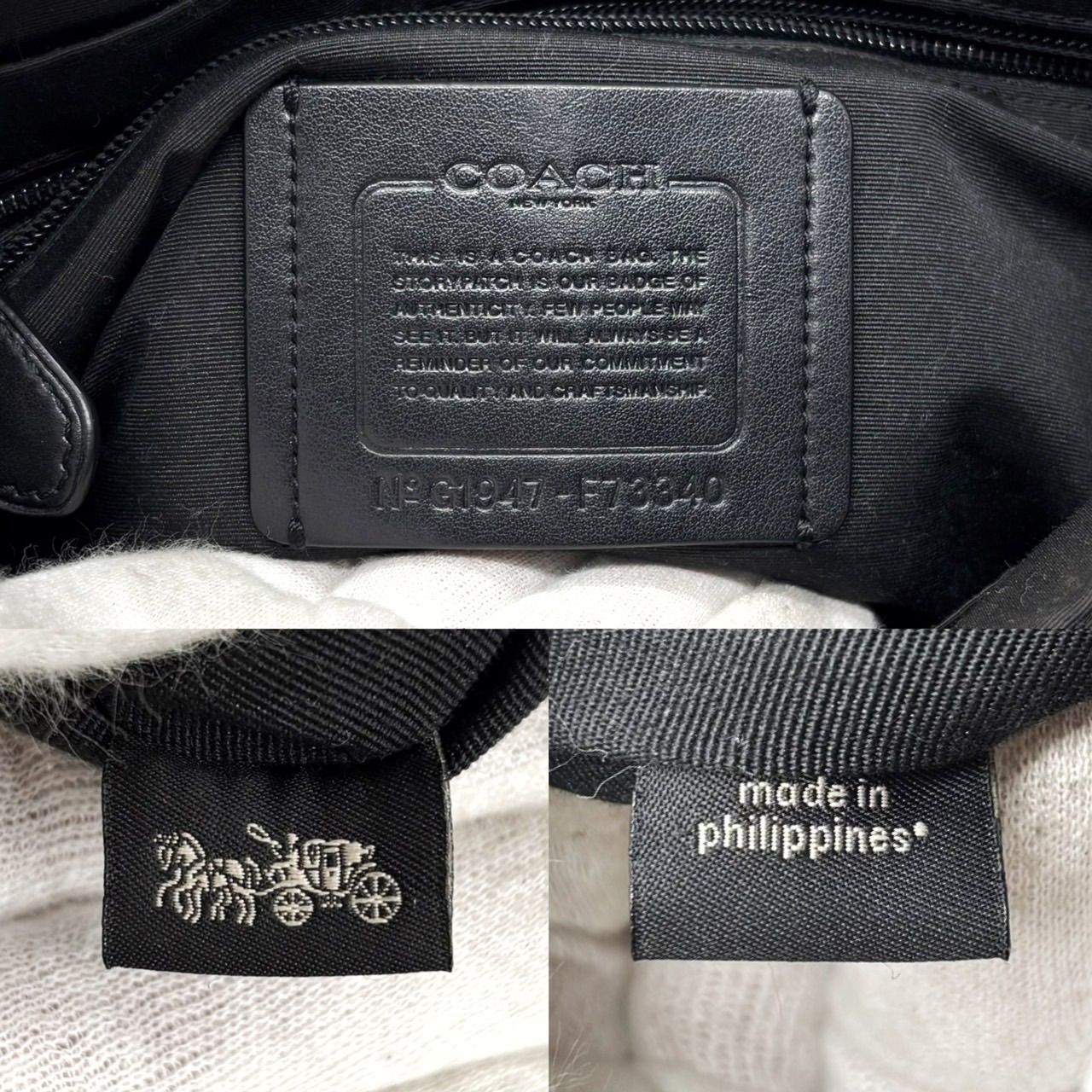 良品】 COACH コーチ ショルダーバッグ シグネチャー エンボス レザー 