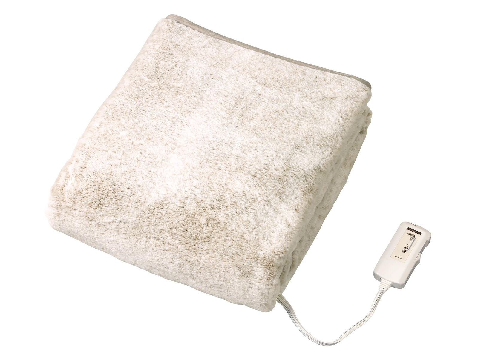 コイズミ 電気毛布 掛敷毛布 ラビットファー調 丸洗い可 188×120cm KDK-75231R 188×120cm ラビットファー調