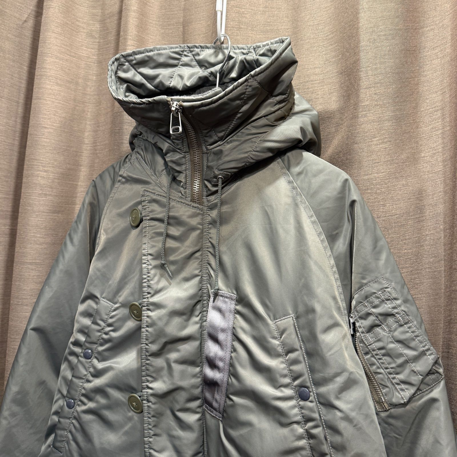 BEAMS plus N-3B ダウンジャケット プリマロフト M ma-1 セージ 