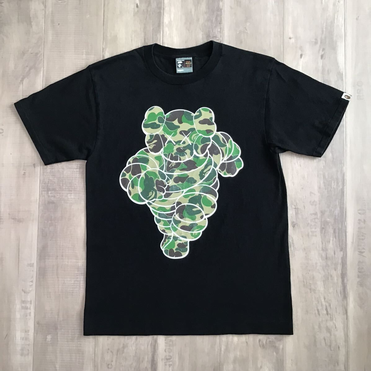 BAPE × KAWS × original fake college logo T-shirt ABC camo A