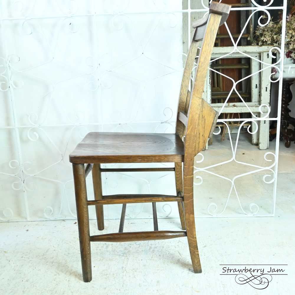 L3705-261-1 英国アンティーク チャーチチェア 教会 ダイニングチェア