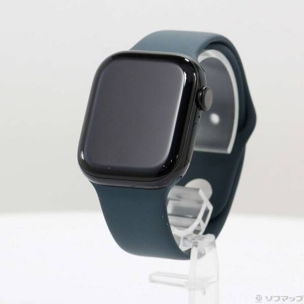 〔 〕Apple Watch Series 10 GPS 42mm ジェットブラックアルミニウムケース レイクグリーンスポーツバンド 258