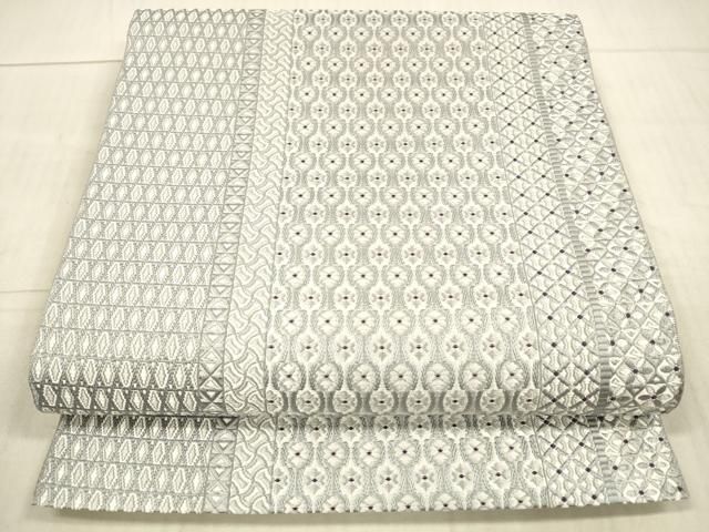 平和屋着物●本場筑前博多織 八寸名古屋帯 花間道 正絹 DAAX8833cm