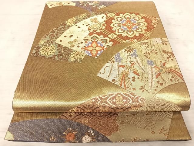 平和屋着物◎六通柄袋帯 唐織 古今和歌集 金糸 正絹 逸品