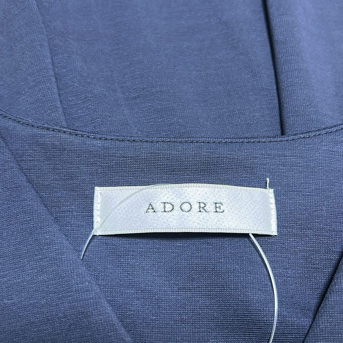 人気ブランドも多数！ ADORE アドーア チュニック サイズ38 M レディース ハイブリッドポンチカットソー 531-4260614 ダークネイビー 半袖 オーバーサイズ 生殖能力