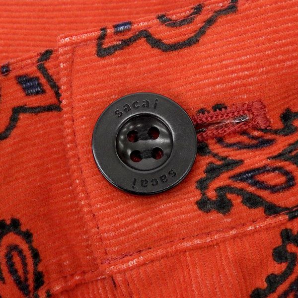 未使用 サカイ sacai ベルテッドパンツ メンズ 赤×黒×紺 size3